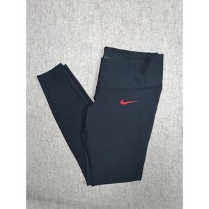 Nike Ohio State Buckeyes Dri-FIT Leggings Womens Medium Black Red Dots NCAA‎